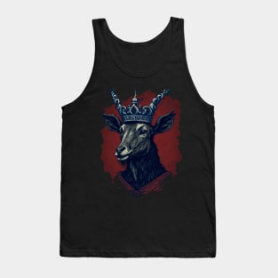 Goat King With Crown Tank Top